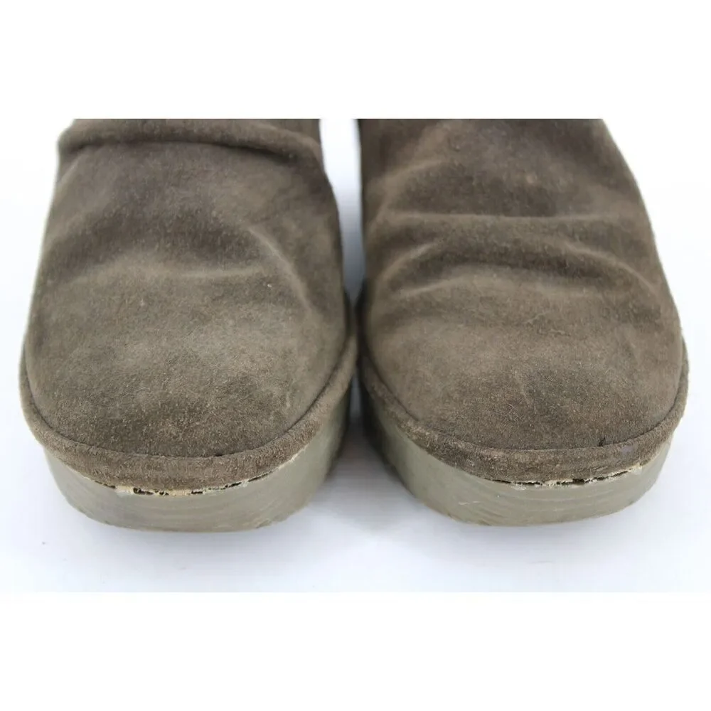 Fly London Boots Ankle Booties Brown Suede Wedge Ankle Lace/Tie Size 38 - Picture 5 of 11